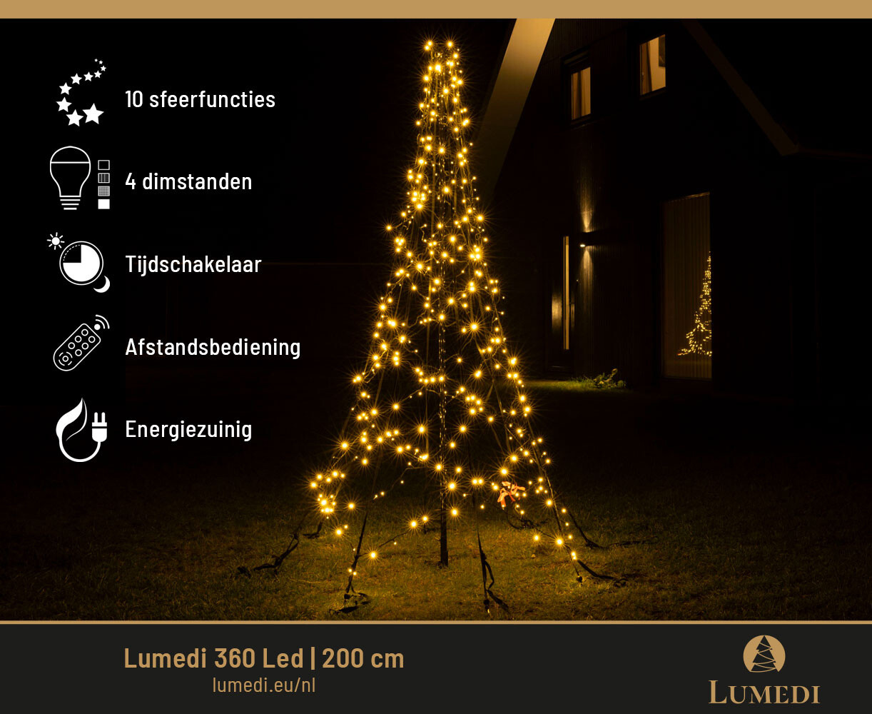 Lumedi 360 Led | 200cm | Warm Wit | Incl. mast