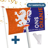 Ons oranje vlag aan huis set Ons oranje vlag aan huis set