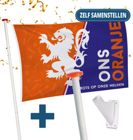 Ons oranje vlag aan huis set Ons oranje vlag aan huis set