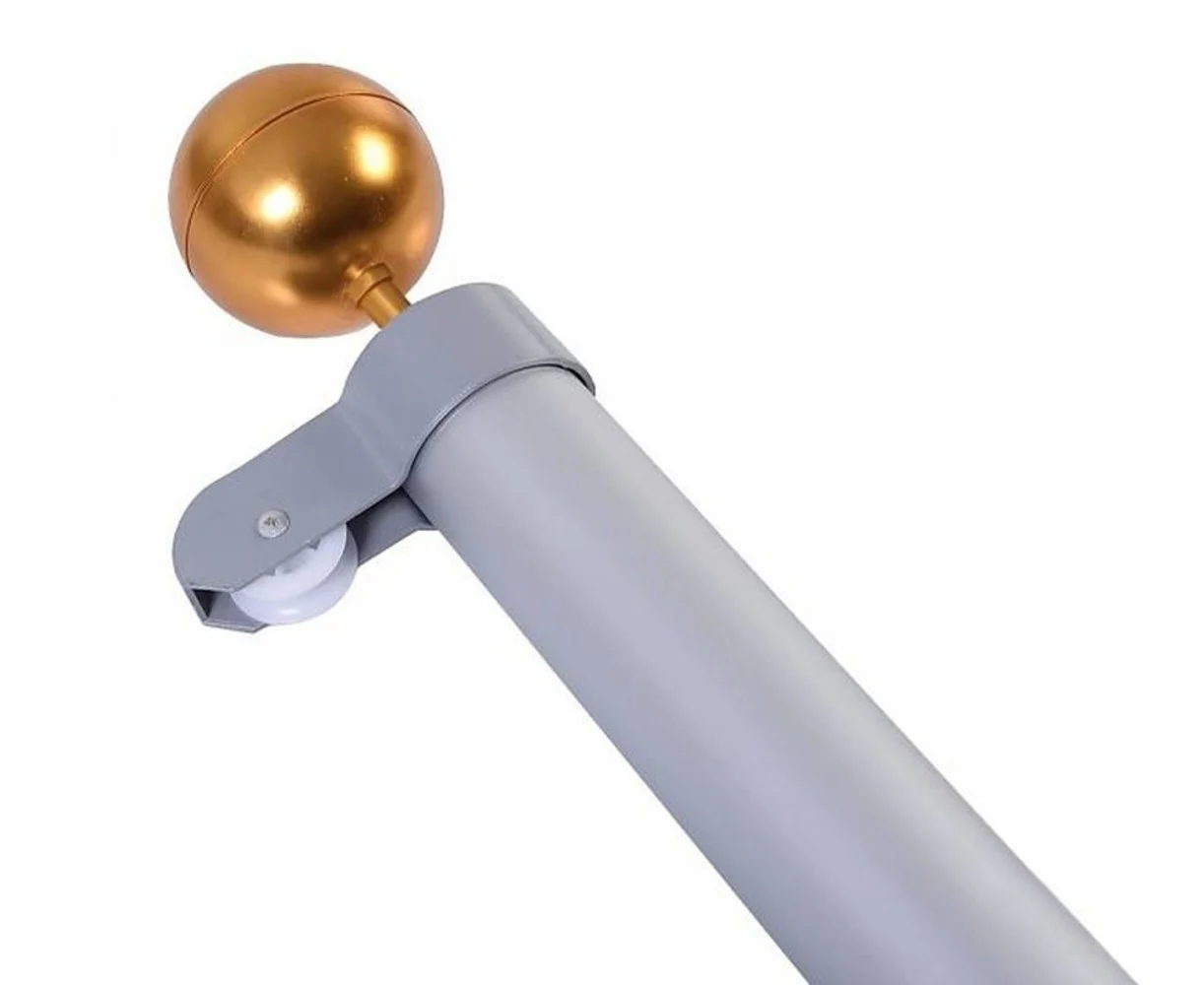 Deelbare vlaggenmast zilver - 6 meter