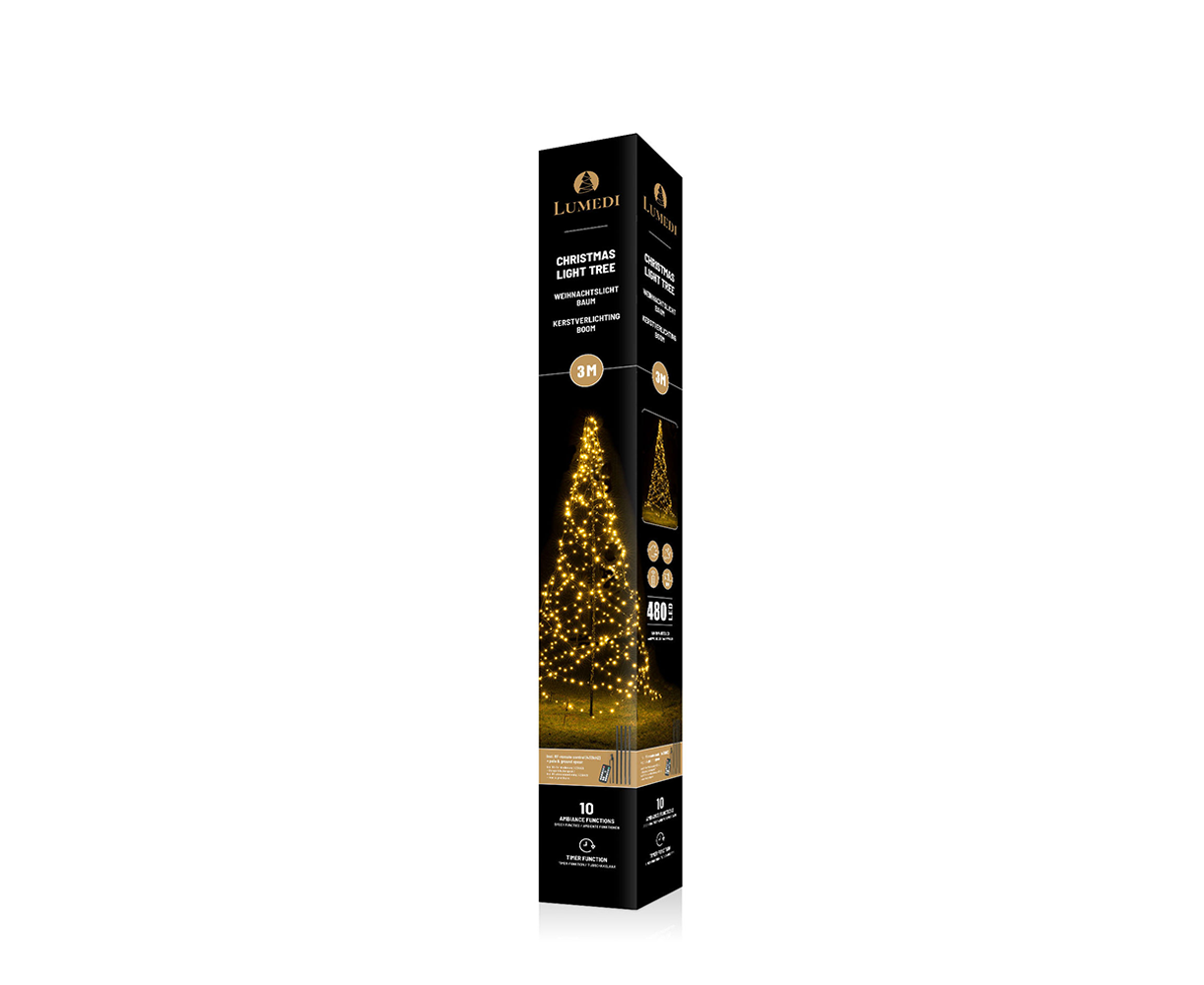 Lumedi 480 Led | 300cm | Warm Wit | Incl. mast