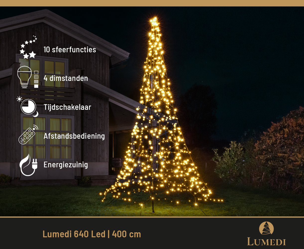 Lumedi 640 Led | 400cm | Warm Wit | Incl. mast