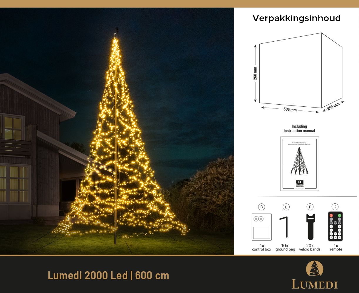 Lumedi 2000 Led | 600cm | Warm Wit