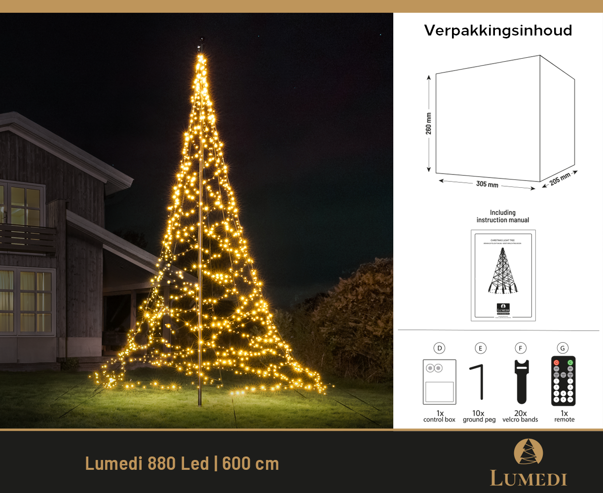 Lumedi 880 Led | 600cm | Warm Wit