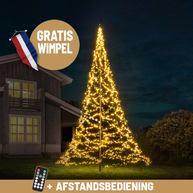 Vlaggenmast kerstboom