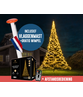 Aluminium vlaggenmast 70mmØ 7 meter + kerstverlichting