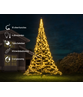 Aluminium vlaggenmast 70mmØ 7 meter + kerstverlichting