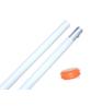 Aluminium vlaggenstok wit met knop