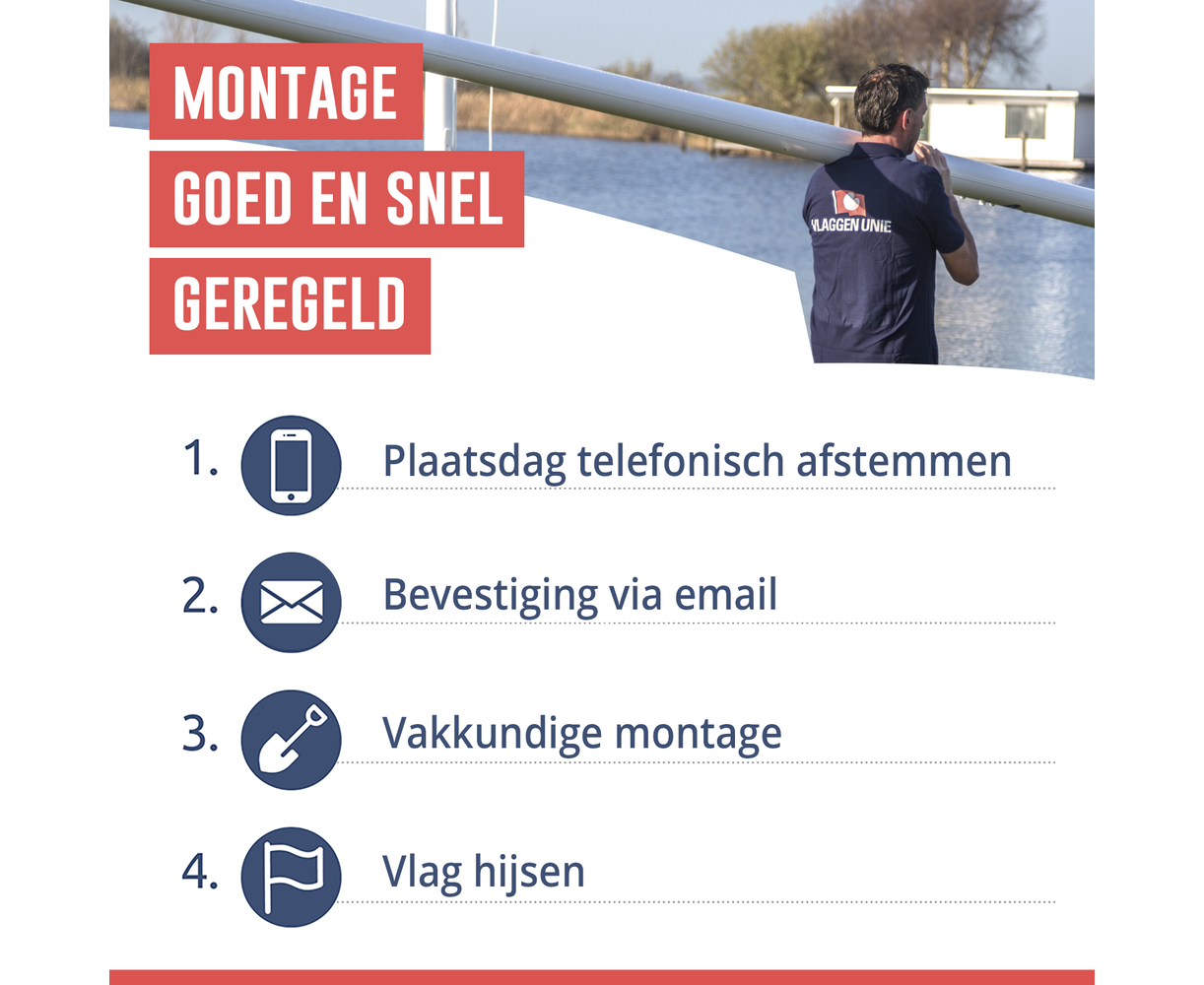 Polyester vlaggenmast conisch 6 meter zwart