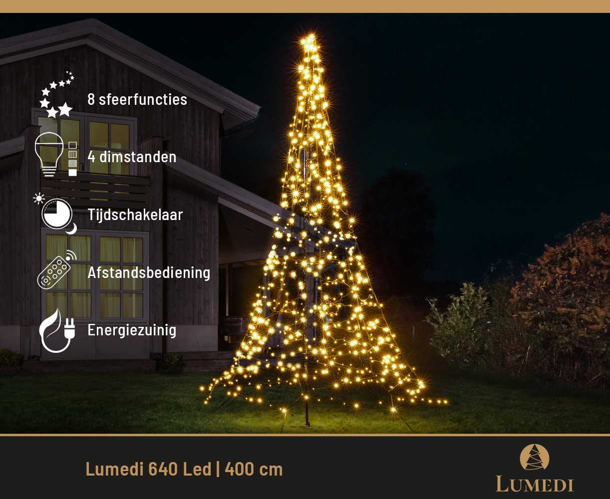 Lumedi 640 Led | 400cm | Warm Wit | Incl. mast Lumedi 640 Led | 400cm | Warm Wit | Incl. mast