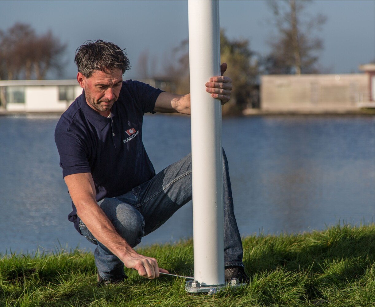 Polyester Hijsbare Baniermast 6-9 Meter