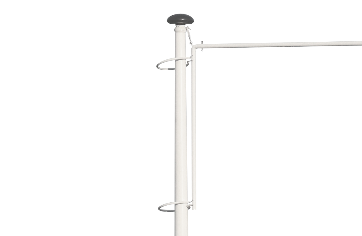 Polyester hijsbare baniermast 9 meter