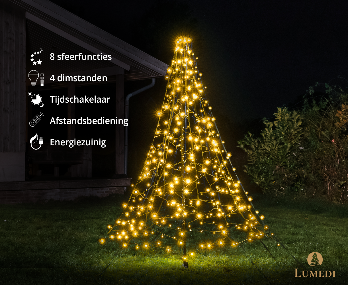 Lumedi 360 LED vlaggenmast kerstboom