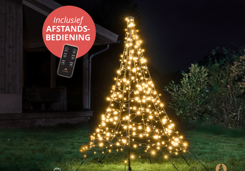 Lumedi 320 LED vlaggenmast kerstboom (op batterijen)
