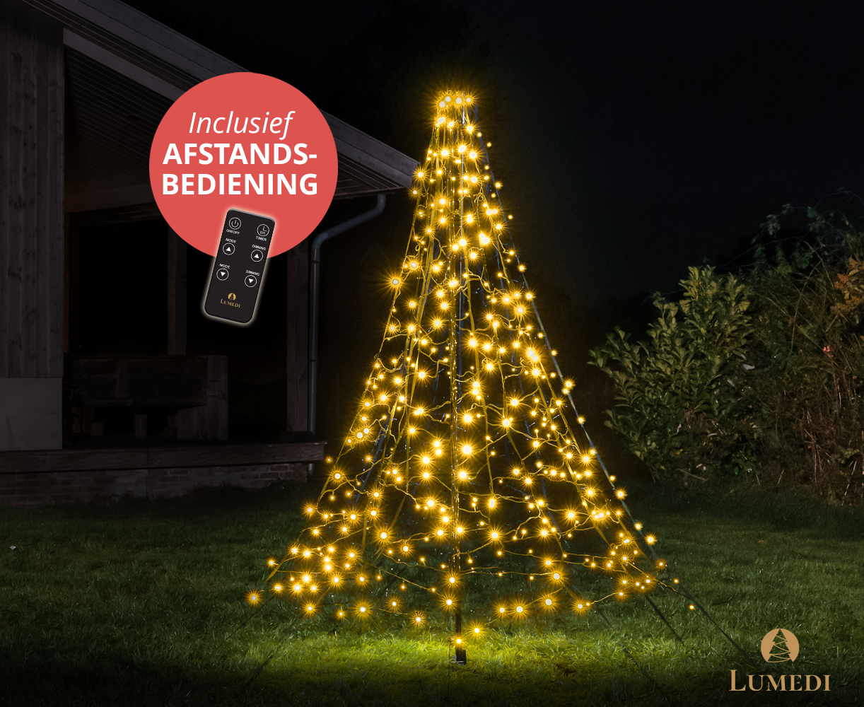 Lumedi 360 LED vlaggenmast kerstboom