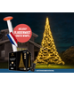 Aluminium vlaggenmast 70mmØ 6 meter + kerstverlichting