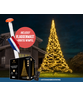Polyester vlaggenmast 12 meter + kerstverlichting