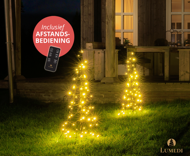 Kerstboom wit - met verlichting - 120 cm