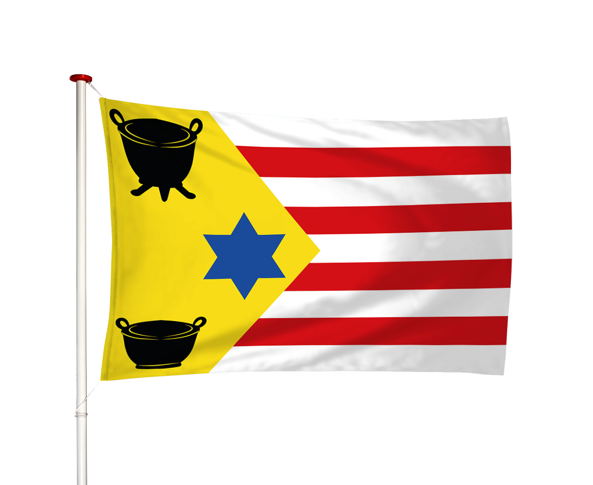 Vlag Sint Annaparochie - Sint Anne (fr)