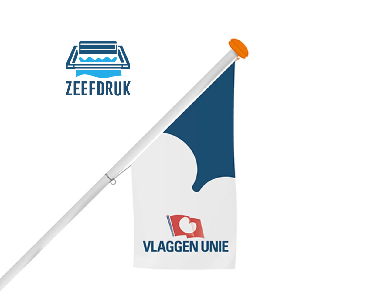 Bedrukte winkelvlag - Zeefdruk