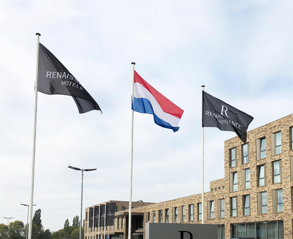 Bedrukte mastvlag - Zeefdruk