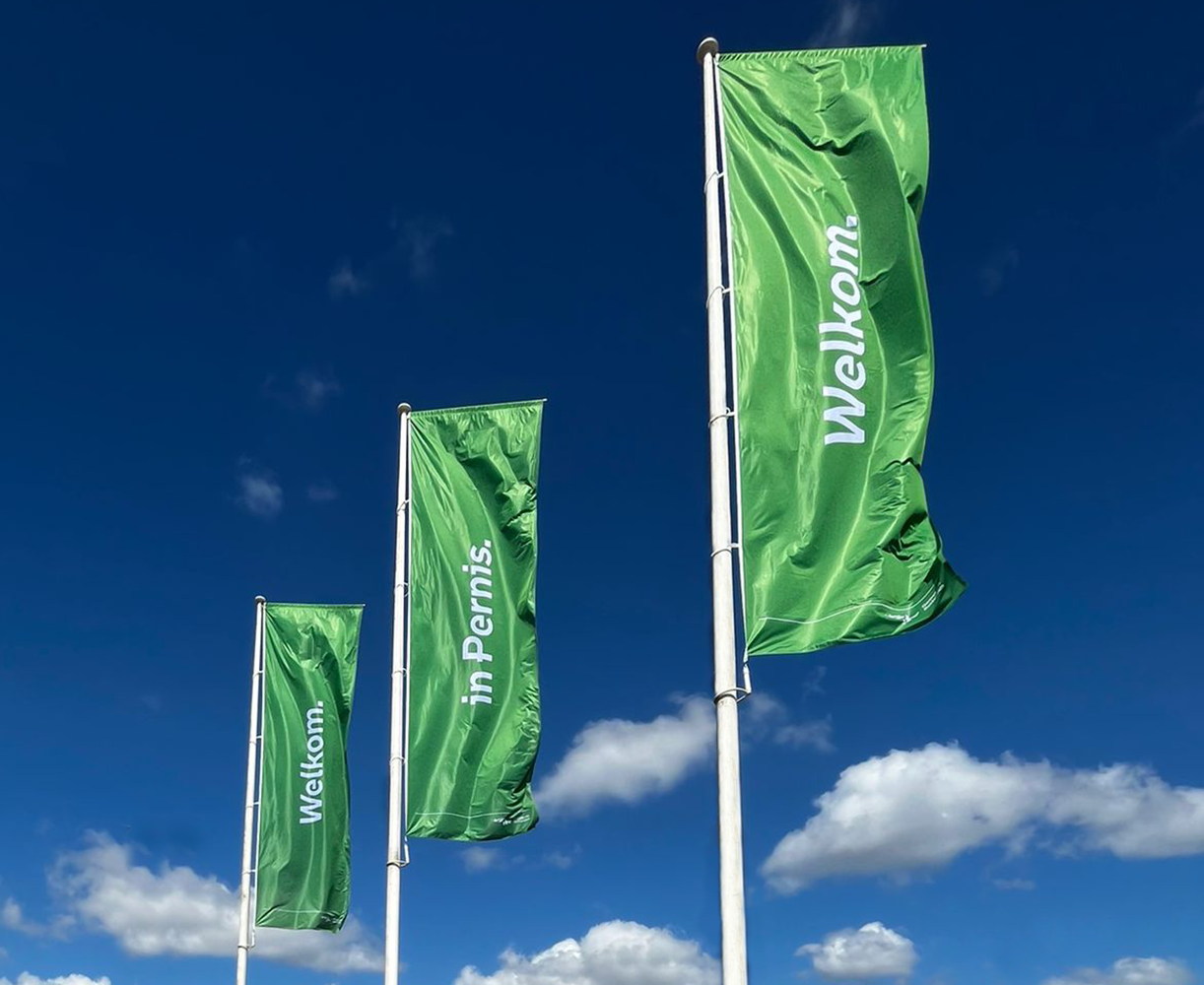 Bedrukte baniervlag - Glanspolyester