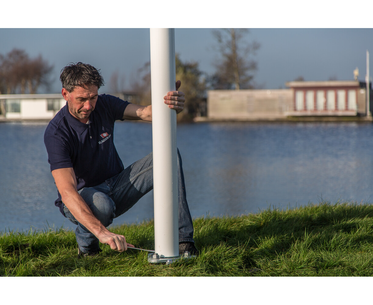 Aluminium vlaggenmast conisch 5-12 meter