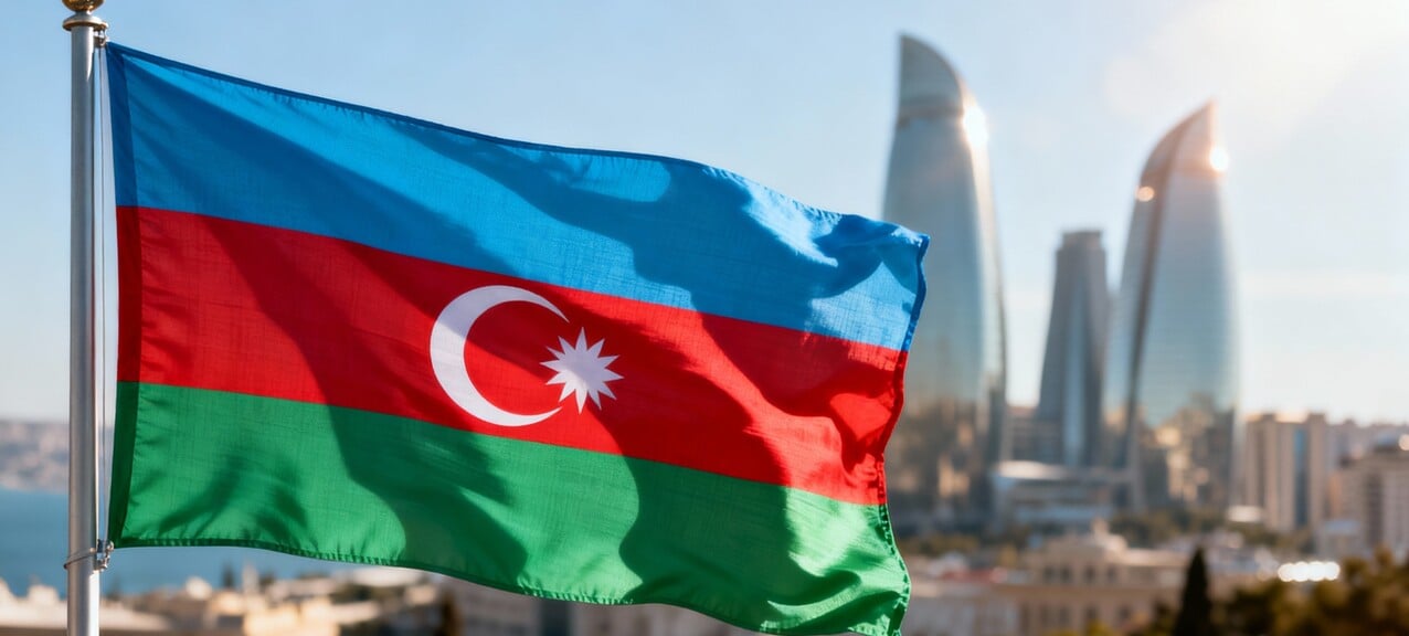 De Azerbeidzjaanse vlag