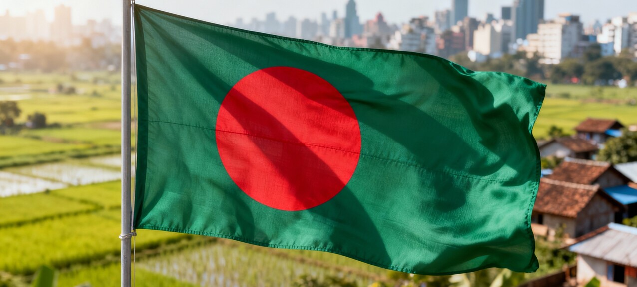 De vlag van Bangladesh