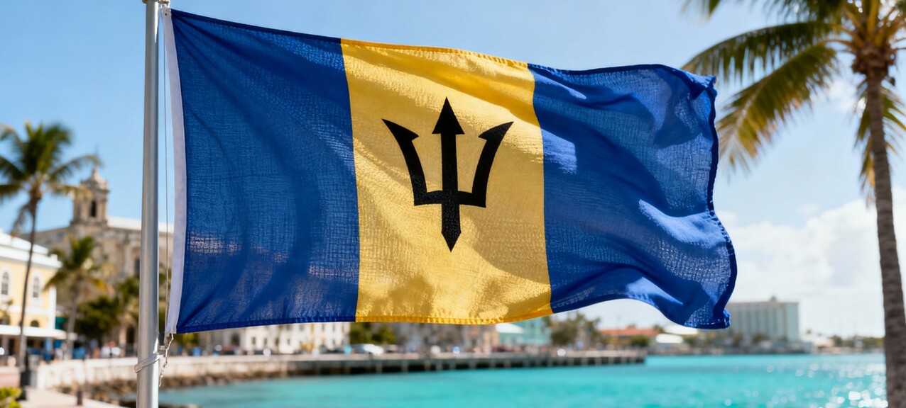 De vlag van Barbados
