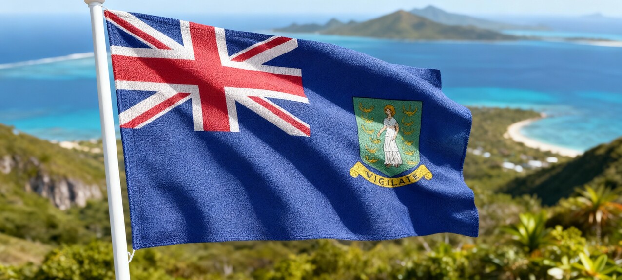 De vlag van de Britse Maagdeneilanden