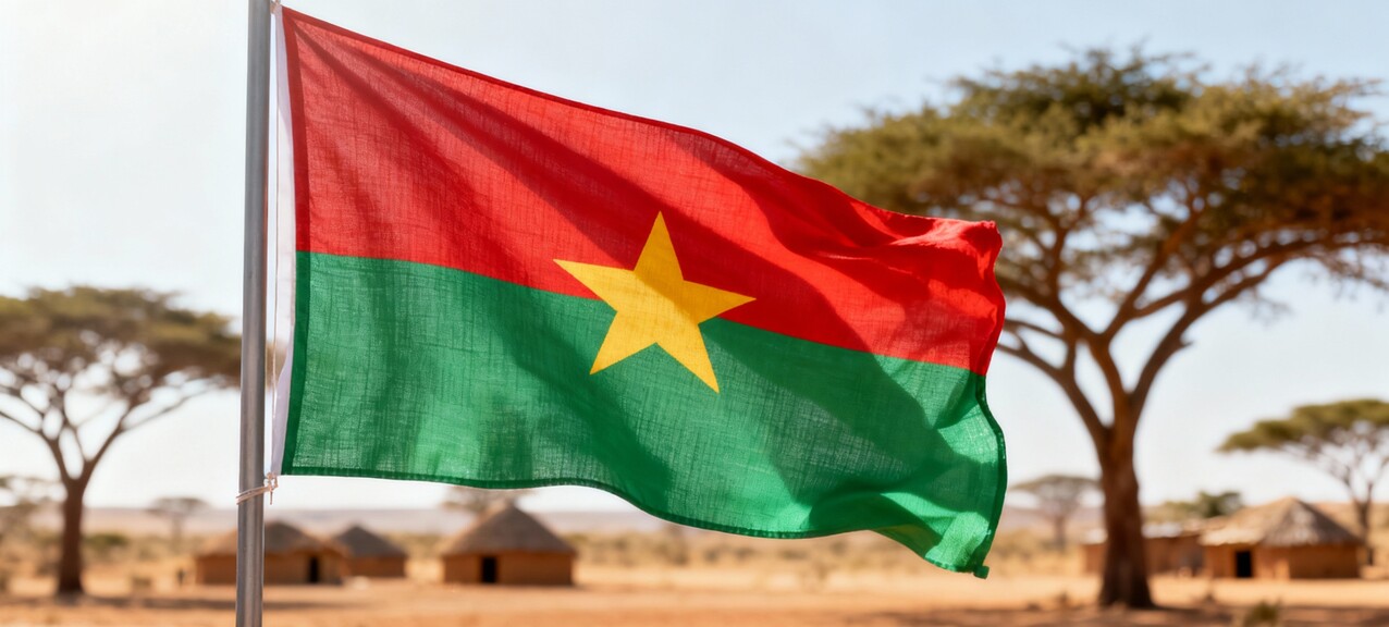 De vlag van Burkina Faso