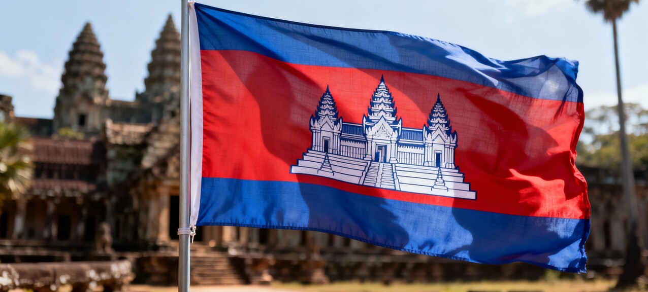 De Cambodjaanse vlag