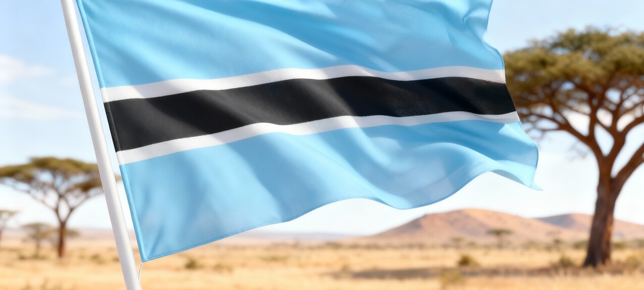 De Botswaanse vlag