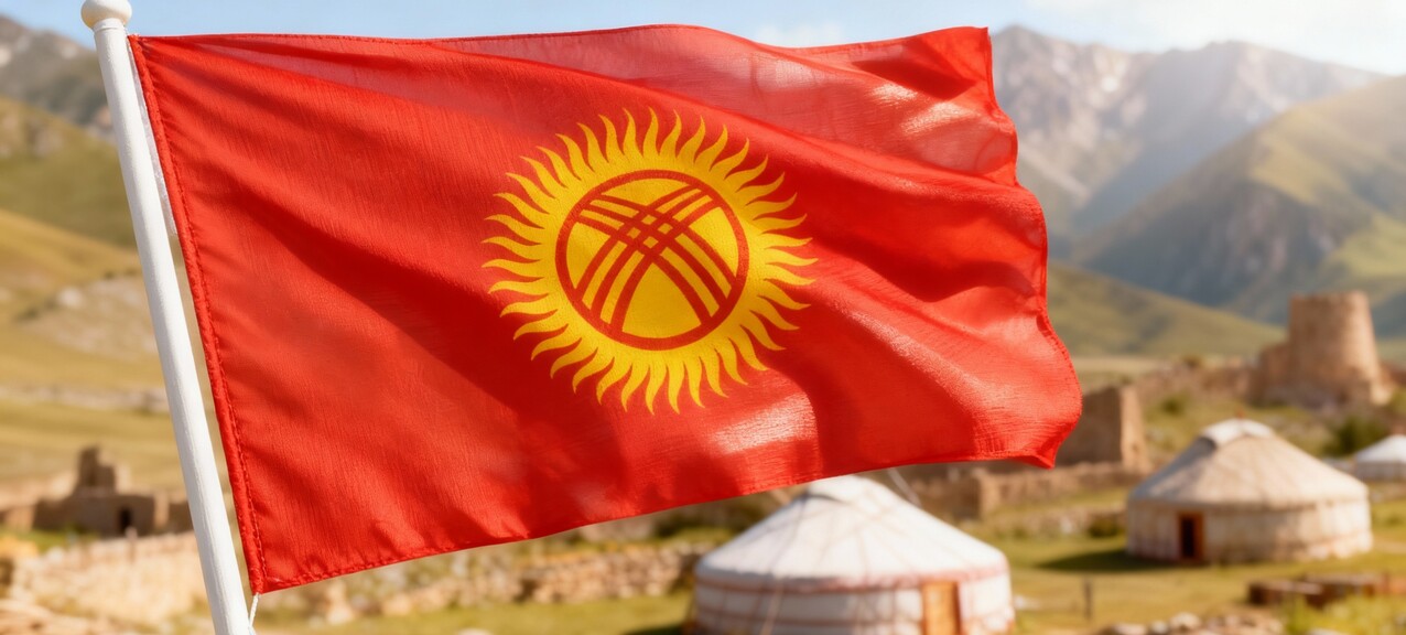 De Kirgizische vlag