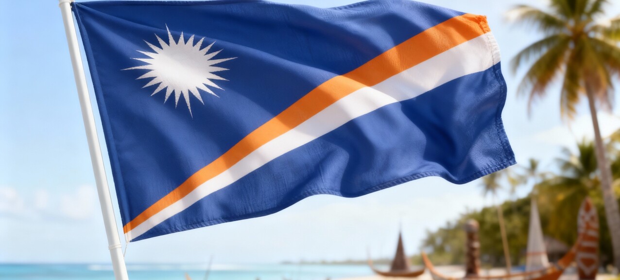 De Marshalleilanden vlag