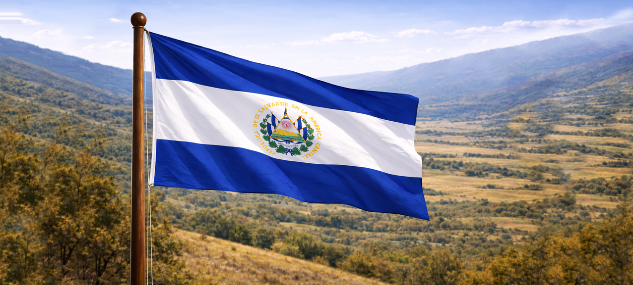 De Salvadoraanse vlag