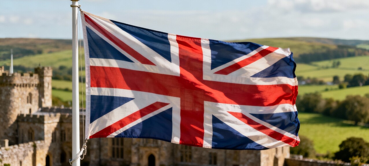 De vlag van Groot-Brittannië