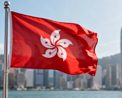 De vlag van Hong Kong