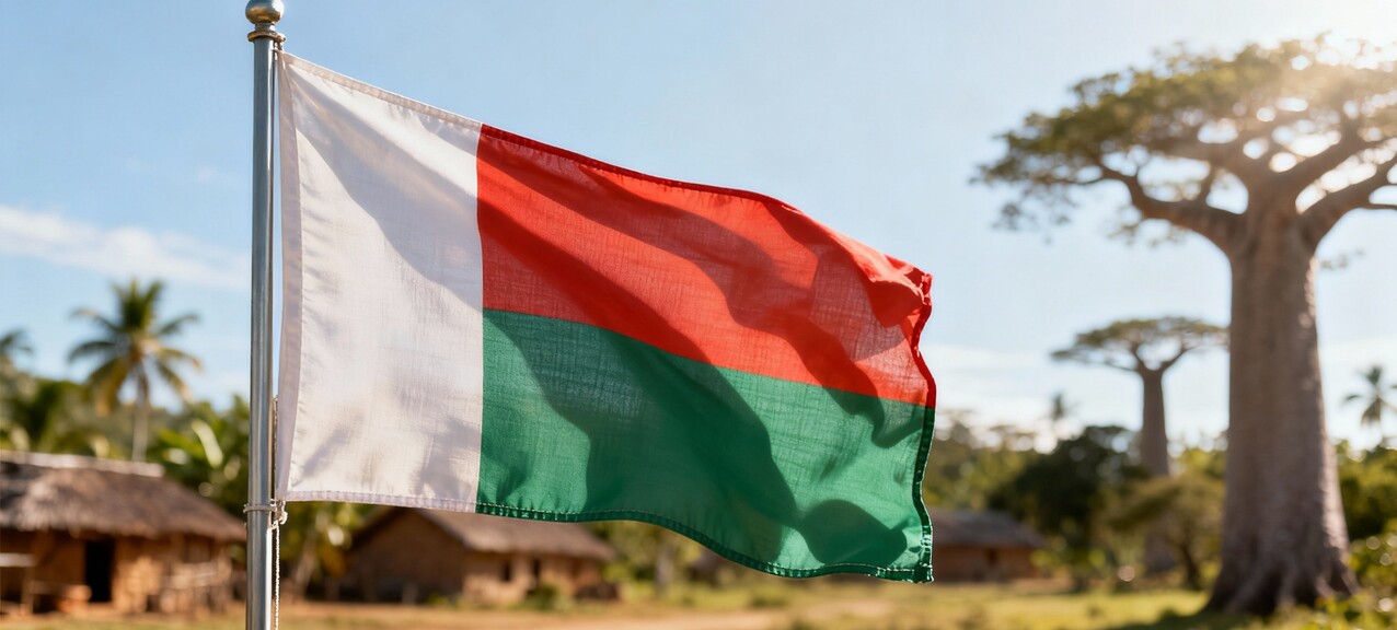 De Madagaskische vlag