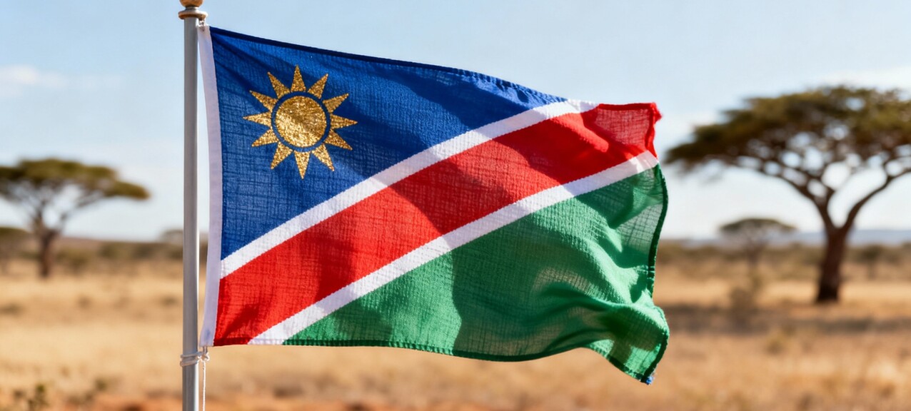 De Namibische vlag