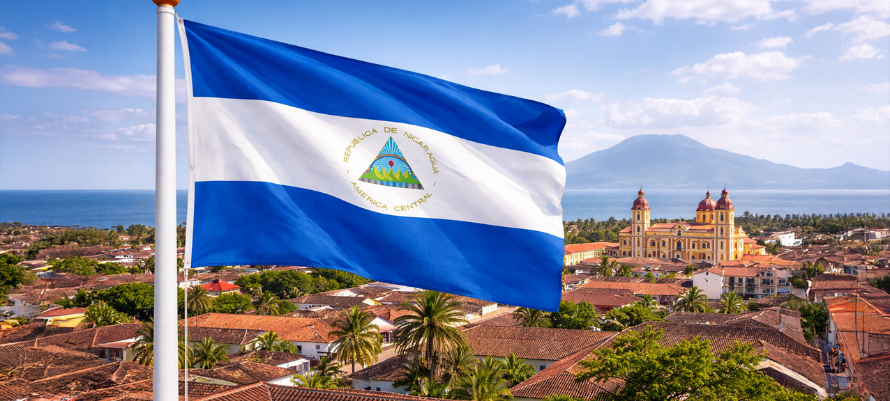 De vlag van Nicaragua