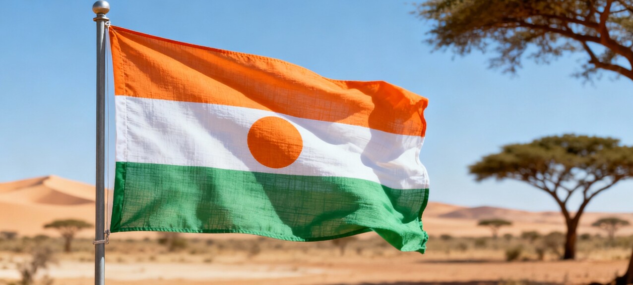 De vlag van Niger