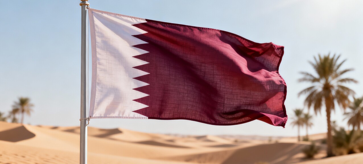 De Qatarese vlag