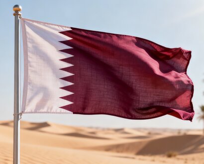 De Qatarese vlag