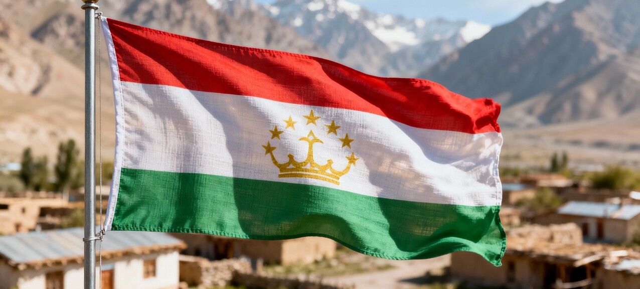 De vlag van Tadzjikistan