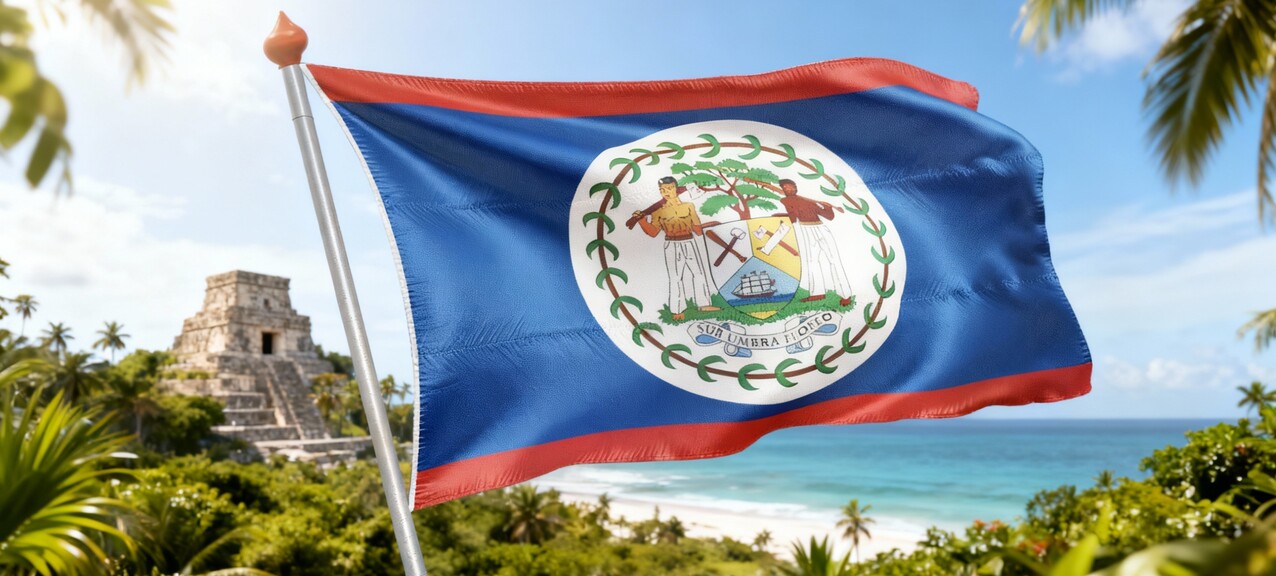 De vlag van Belize