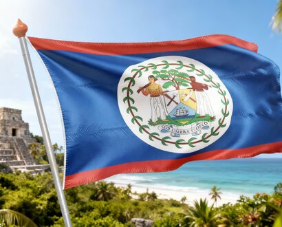 De vlag van Belize