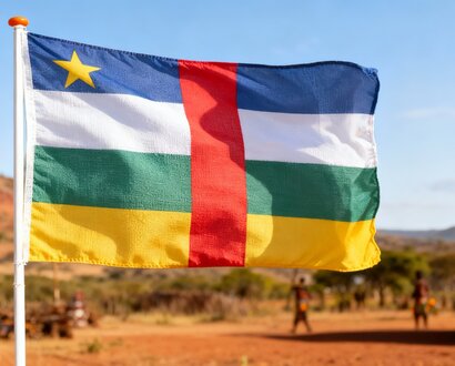 De Centraal-Afrikaanse Republiek vlag