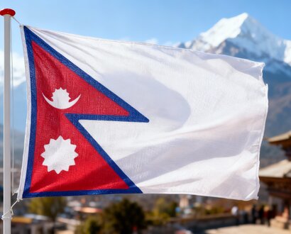 De vlag van Nepal
